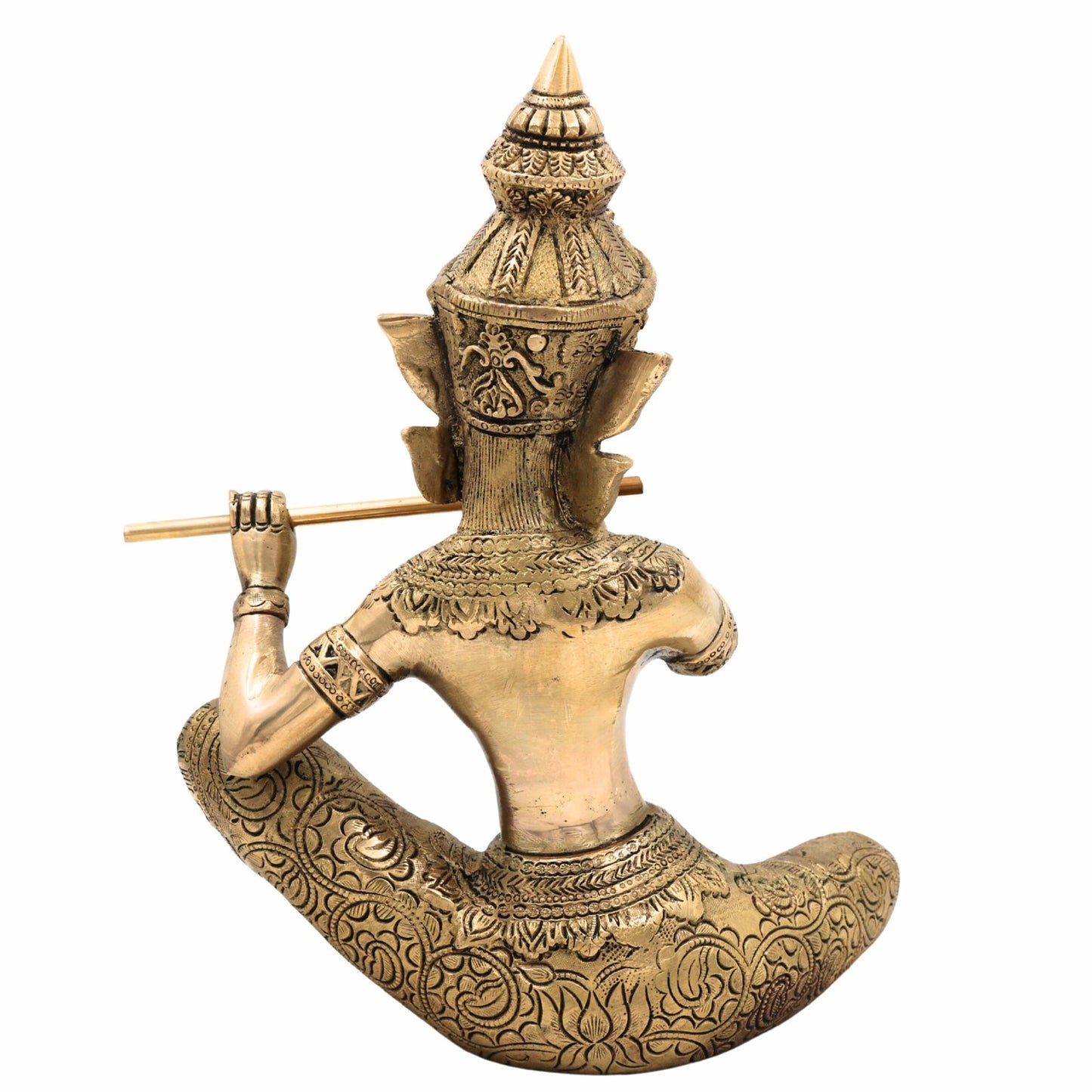 Brass Rajasthani Folk Flute Musician Idol-ArtyCraftz.com
