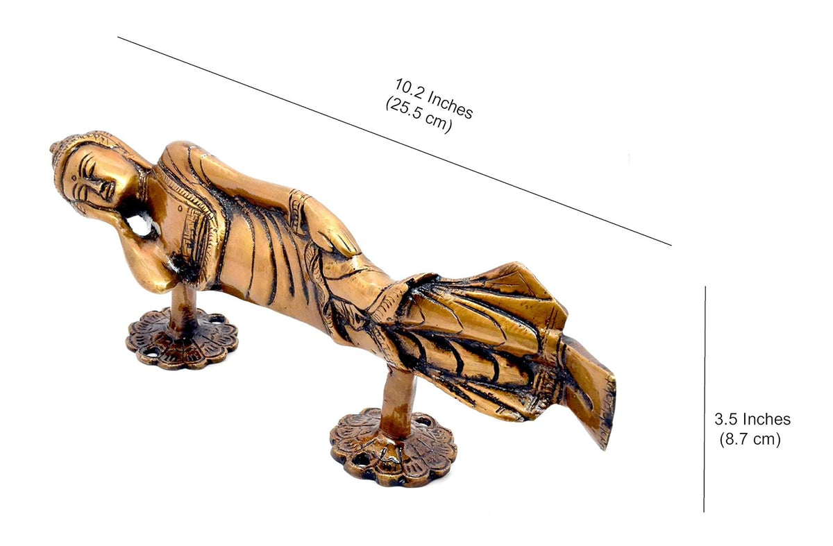 Brass Reclining Buddha Door Handle  Decorative Door Pull-artycraftz.com