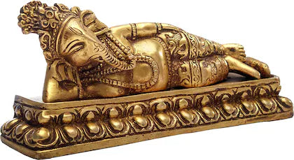 Brass Relaxing Ganesha Statue