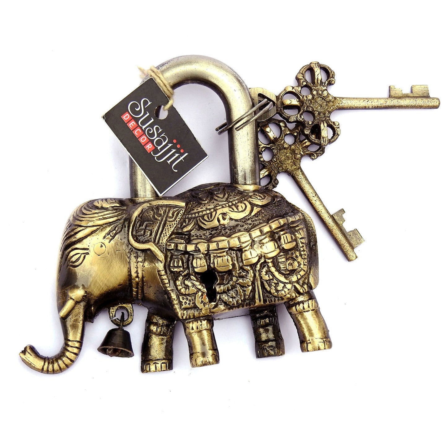 Brass Royal Elephant Padlock-ArtyCraftz.com