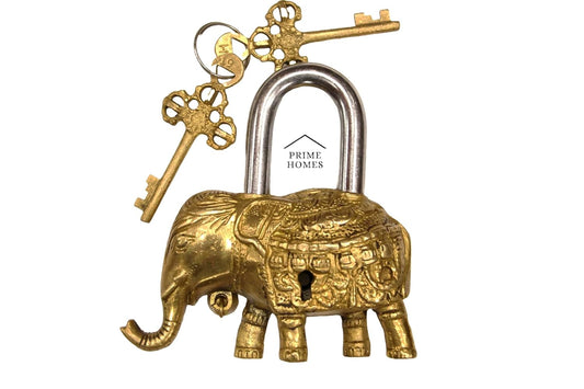 Brass Royal Elephant Padlock-ArtyCraftz.com