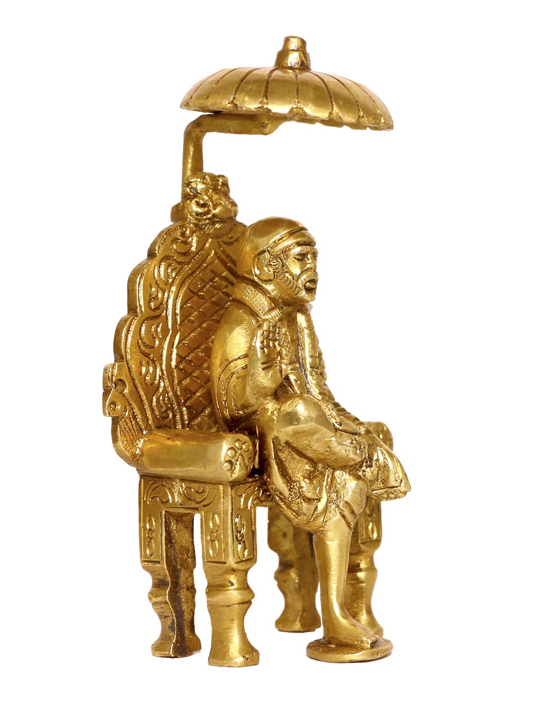 Brass Shirdi Sai Baba in Singhasan-ArtyCraftz.com