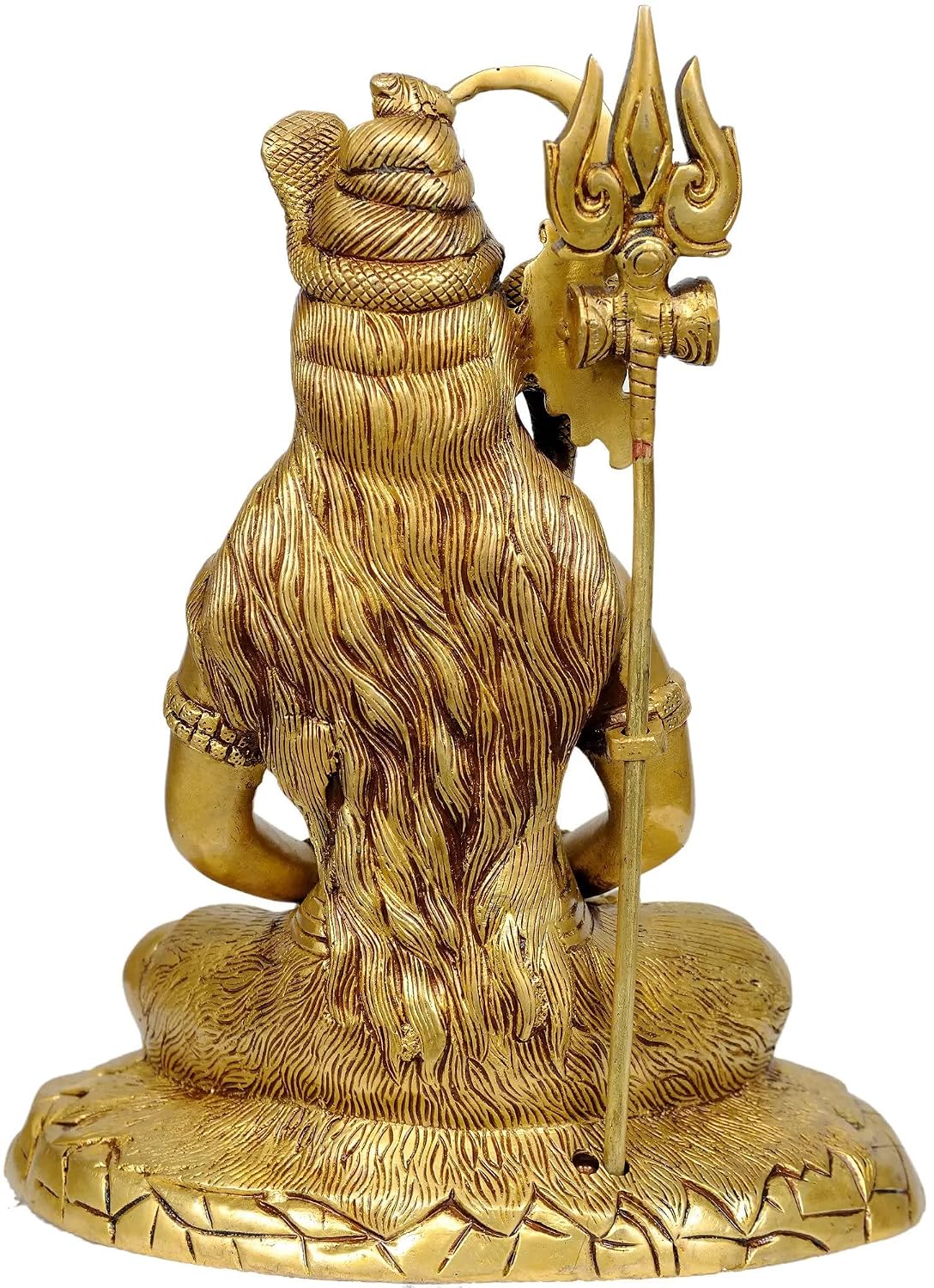 Brass Shiva Meditation Idol 10.5 Inch-artycraftz.com
