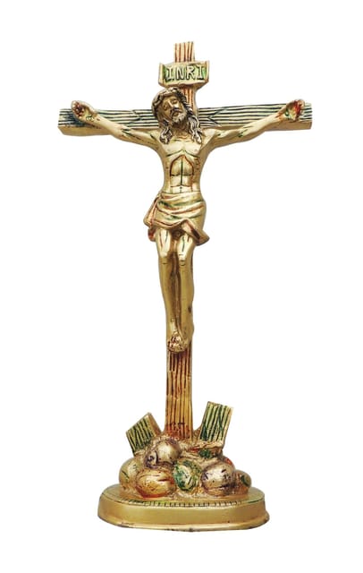 Brass Showpiece Jesus On Cross Statue