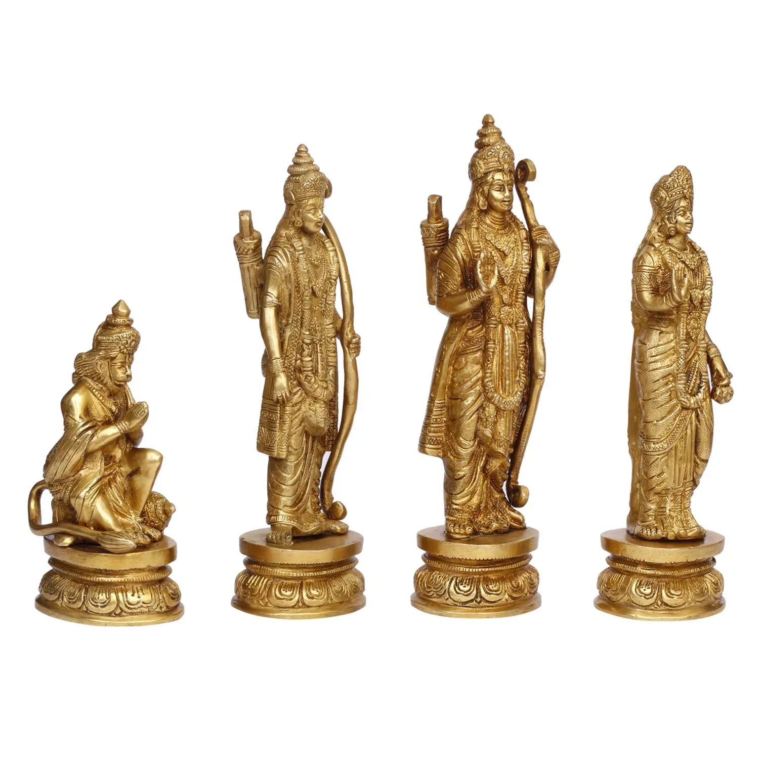Brass Shri Ram Darbar Statue Side View