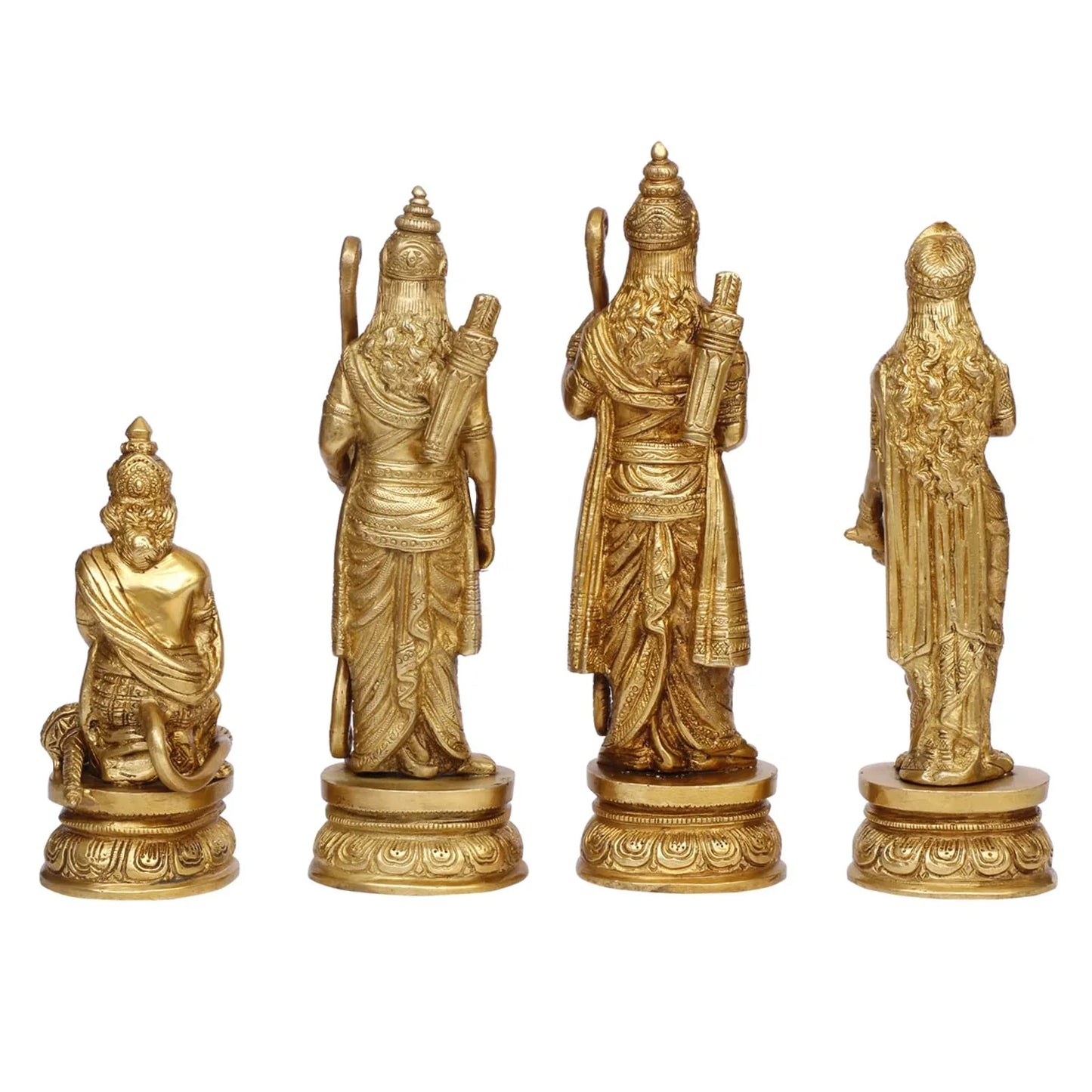 Brass Shri Ram Darbar Statue Side Back View