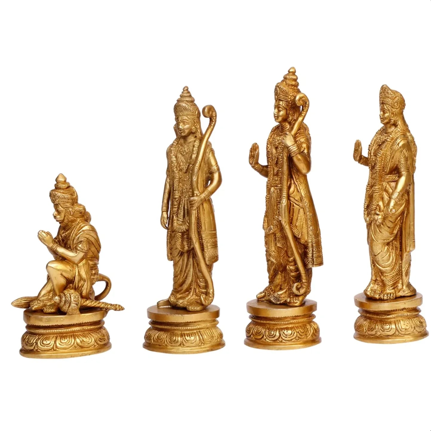 Brass Shri Ram Darbar Statue Side View 2