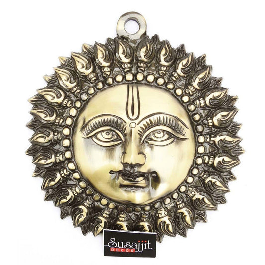 Brass Sun Face Wall Hanging for Home Decor and Gifting - ArtyCraftz.com