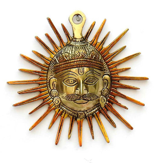 Brass Sun Face Wall Hanging in Dual Finish Home Decor and Gifting - ArtyCraftz.com