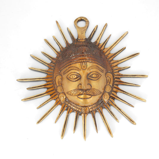 Brass Sun Face Wall Hanging in Dual Finish for Home Decor and Gifting for House Warming - ArtyCraftz.com