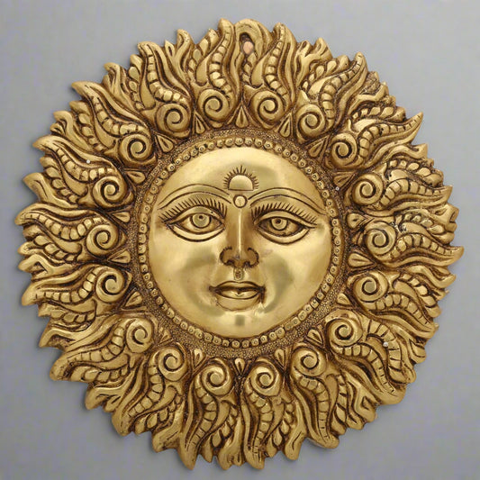Brass Sun God Wall Hanging