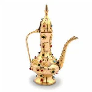 Brass Surahi with Gemstones - ArtyCraftz.com