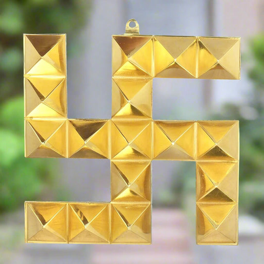 Brass Swastik Pyramid Door Entrance Yantra-ArtyCraftz.com