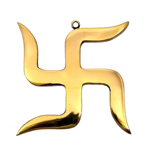 Brass Swastika Wall Hanging Yantra-ArtyCraftz.com