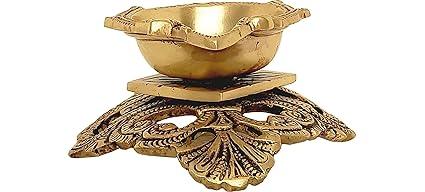 Brass Table Diya Home Decor Gifting 5.2*3.8*2.4 Inches