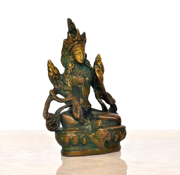 Brass Tara Devi Idol-ArtyCraftz.com