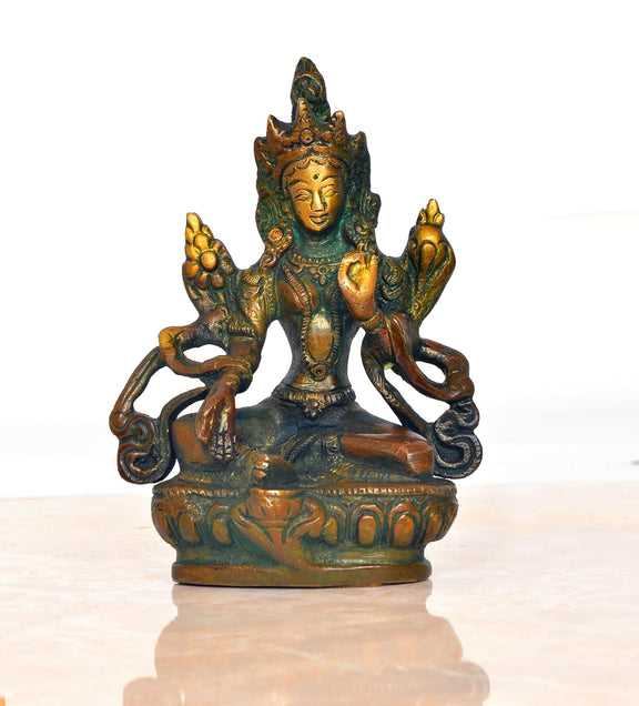 Brass Tara Devi Idol-ArtyCraftz.com