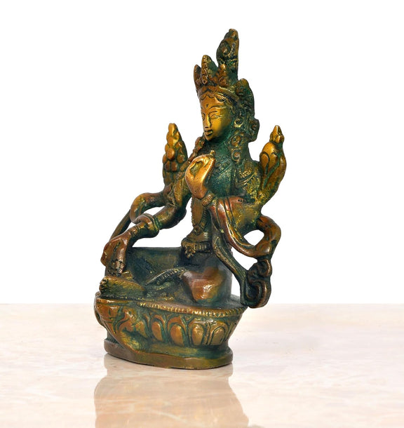 Brass Tara Devi Idol-ArtyCraftz.com