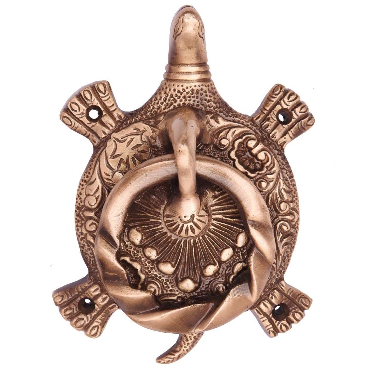 Brass Tortoise Door Knocker 11 x 4 x 13 Cm - ArtyCraftz.com