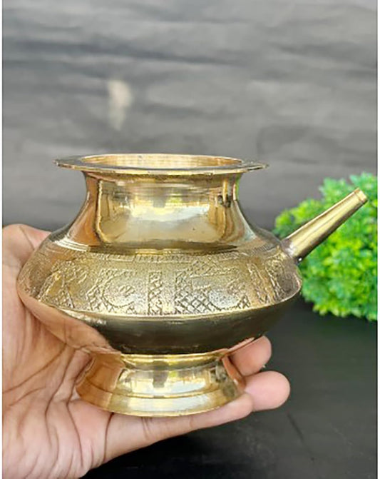 Brass Traditional Embossed Karva Lotta-ArtyCraftz.com