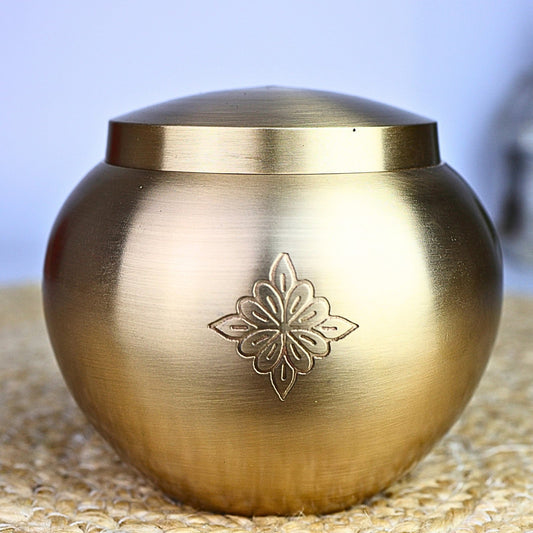 Brass Traditional Multi-Use Storage Round Container with Lid-ArtyCraftz.com