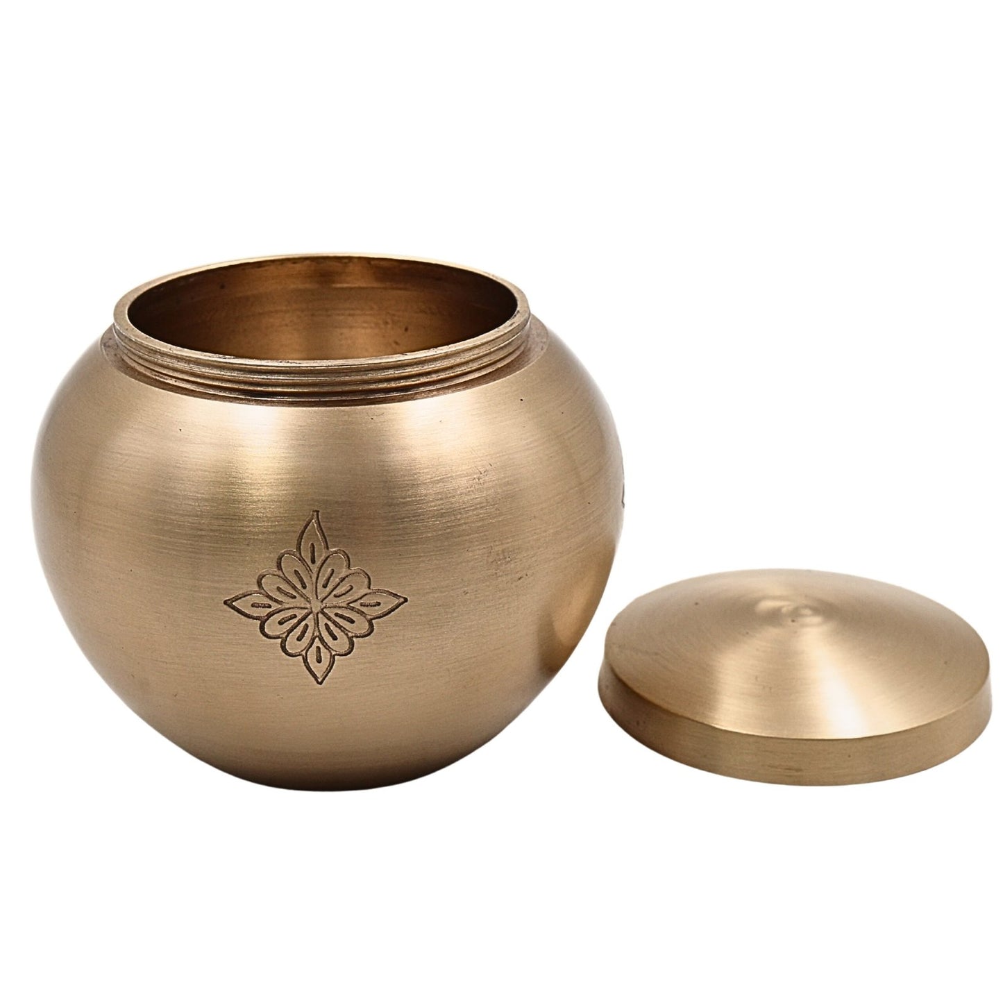 Brass Traditional Multi-Use Storage Round Container with Lid-ArtyCraftz.com