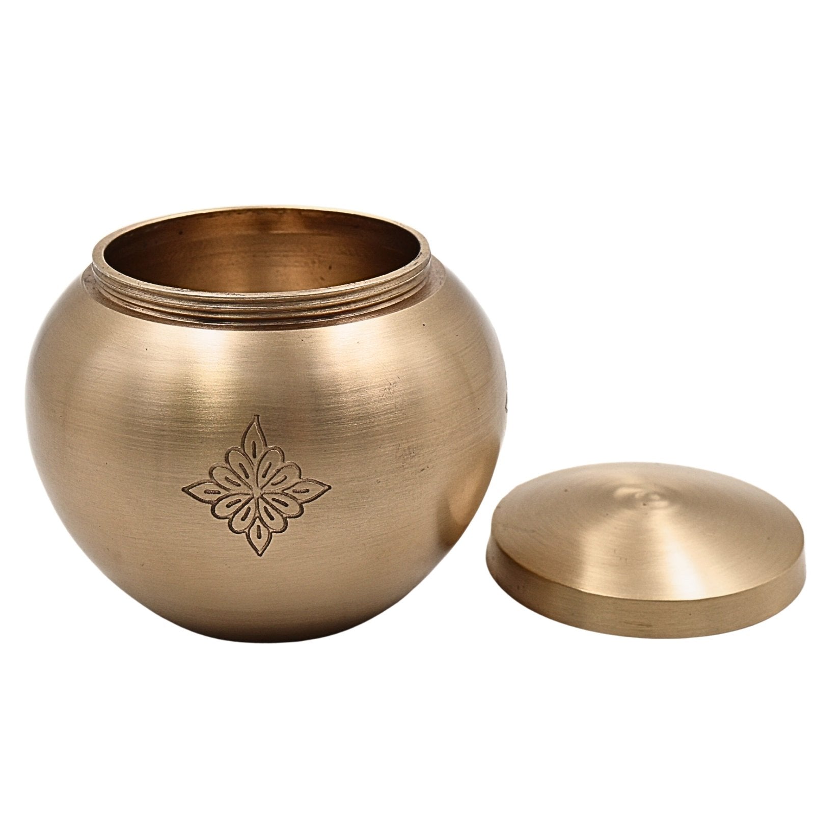 Brass Traditional Multi-Use Storage Round Container with Lid-ArtyCraftz.com