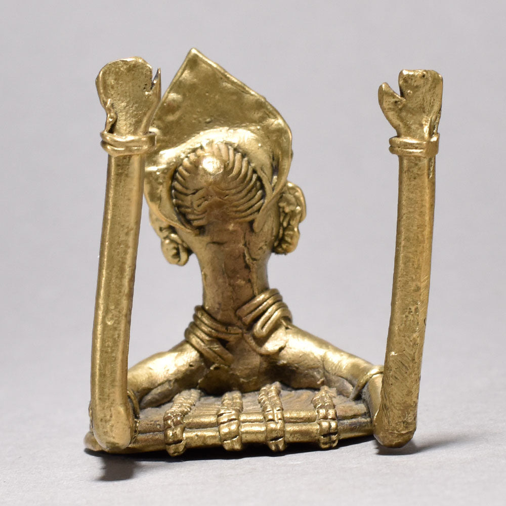 Brass Tribal Woman Dhokra Art Showpiece-ArtyCraftz.com