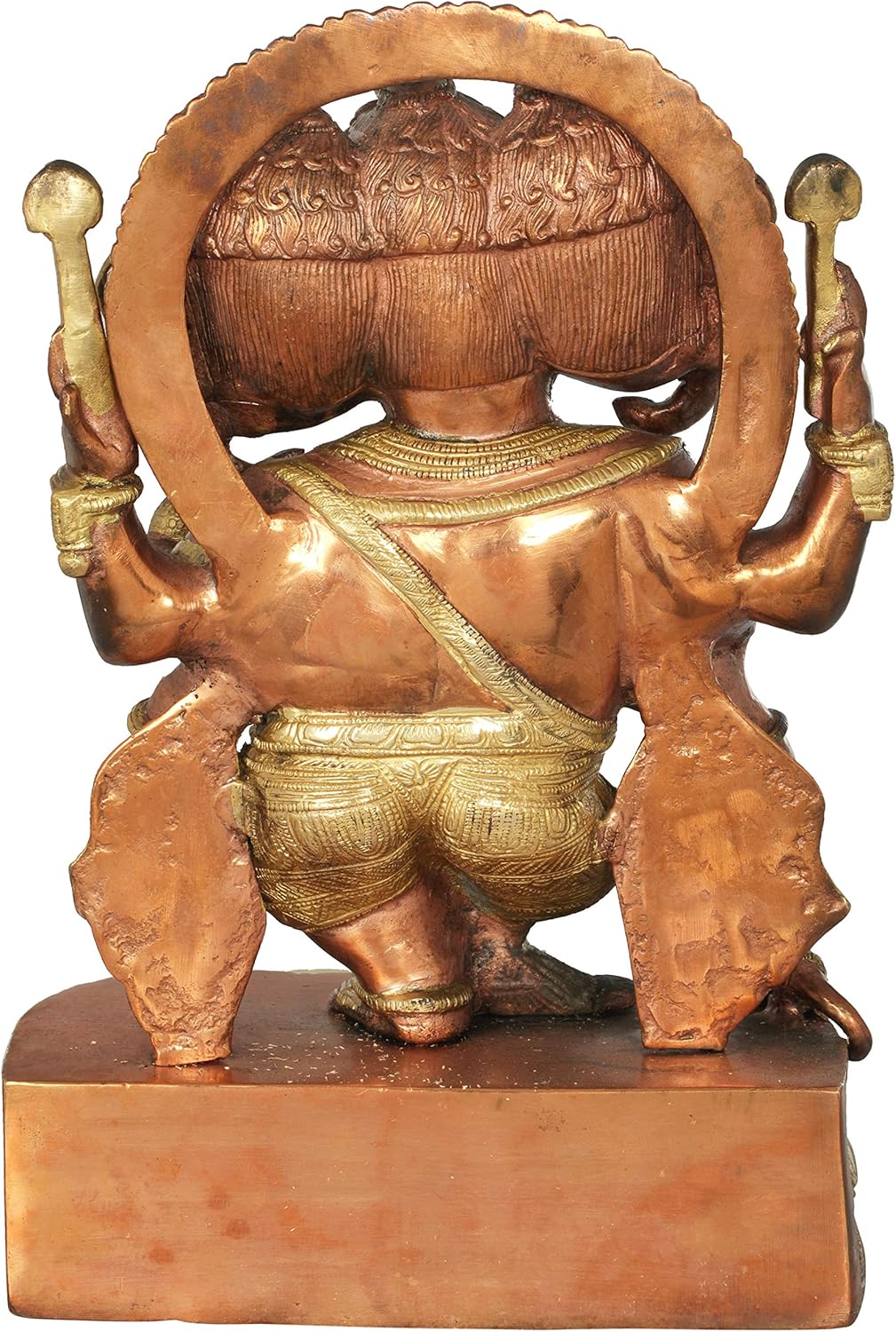 Brass Trimukha Nrittya Ganesha Statue-ArtyCraftz.com