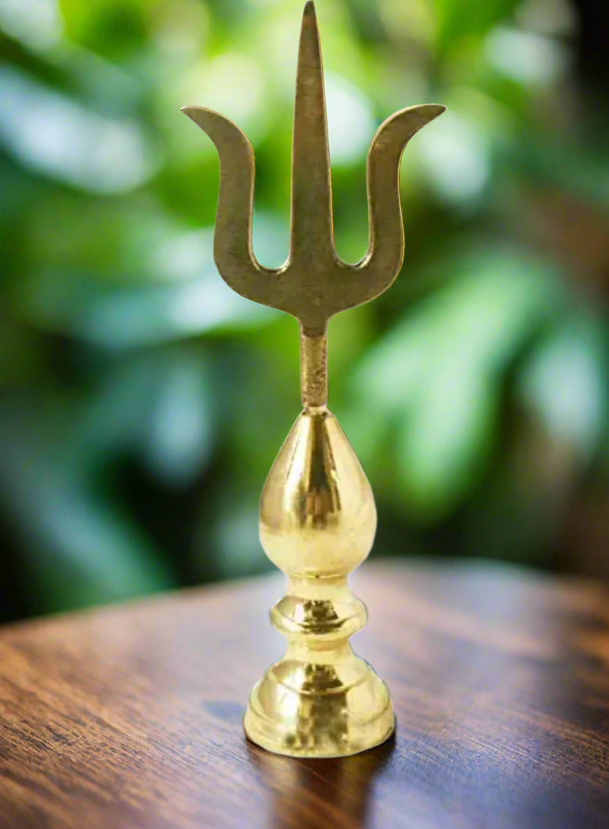 Brass Trishul Kalash-ArtyCraftz.com