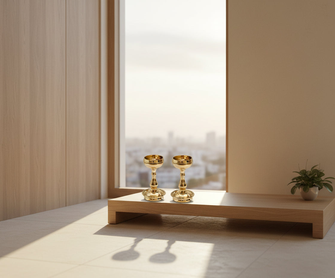 Brass Udupi Nanda Oil Lamp-ArtyCraftz.com