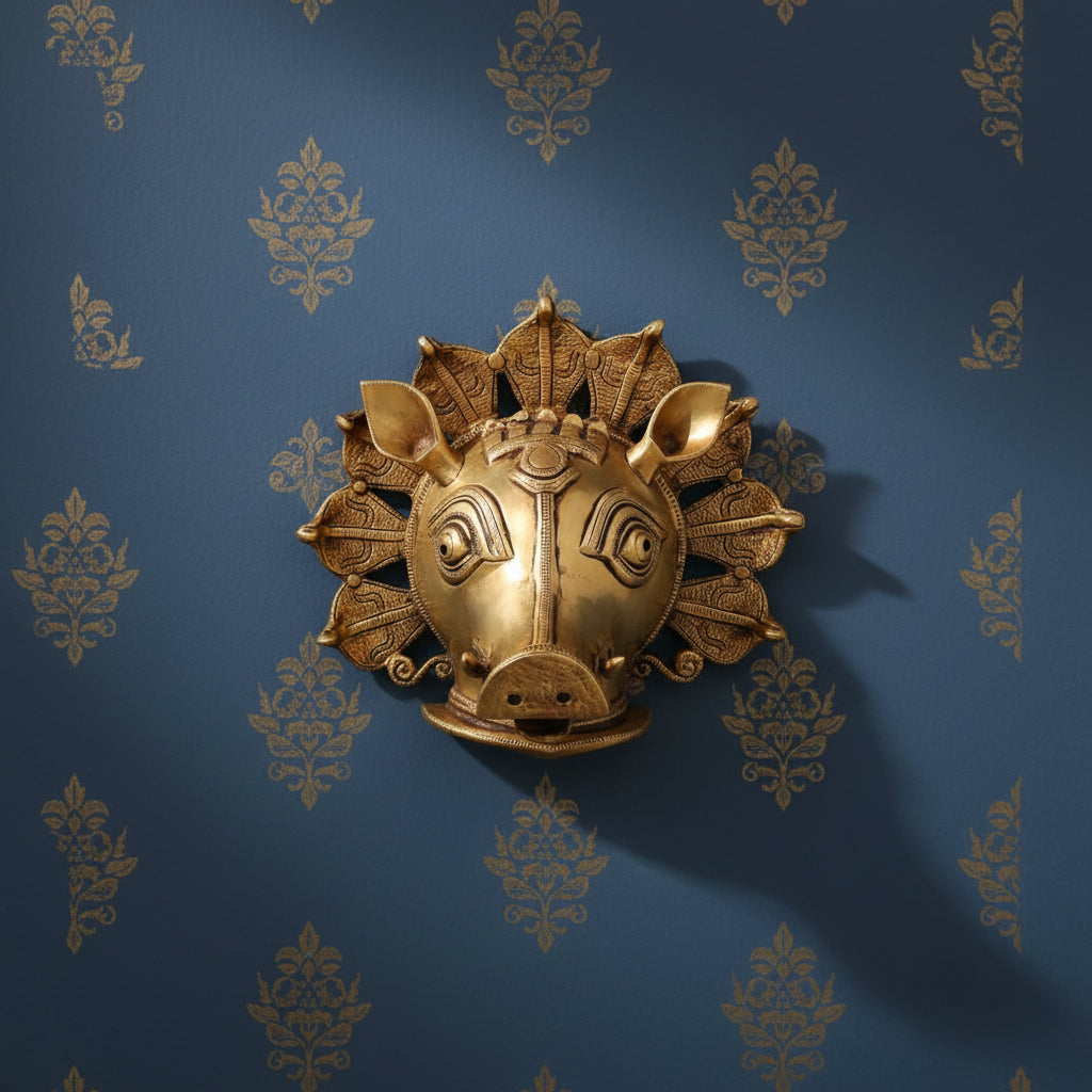 Brass Varaha Avatar Wall Hanging-ArtyCraftz.com