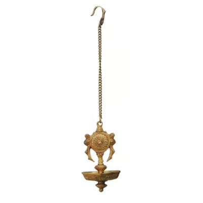 Brass Vishnu Chakra Hanging Diya