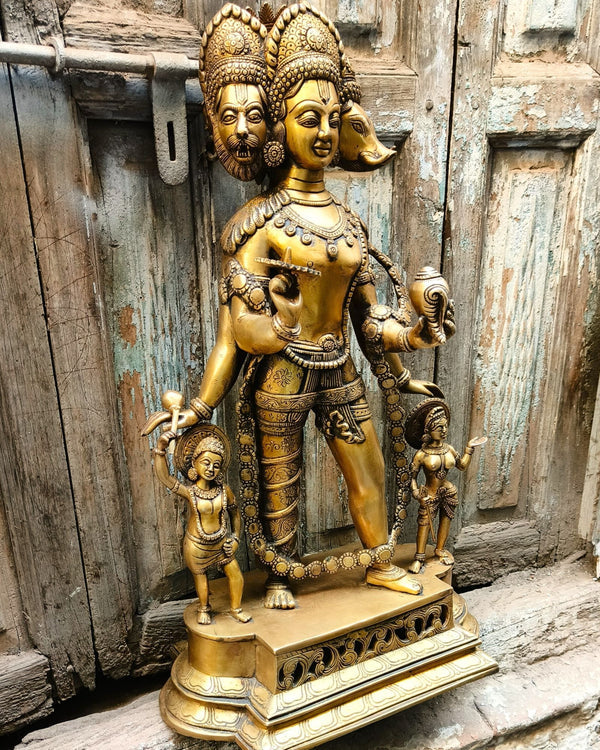 Brass Vishnu Vaikuntha Idol/Statue, 24 Inches