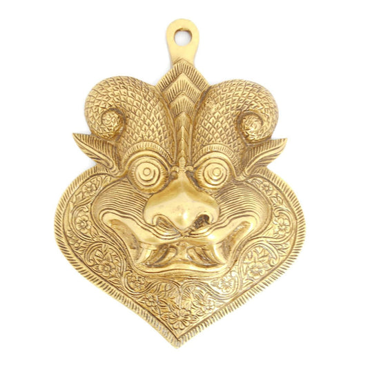 Brass Yali Face Wall Hanging - ArtyCraftz.com