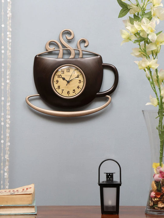 Brewing Hot Coffee Wall Clock