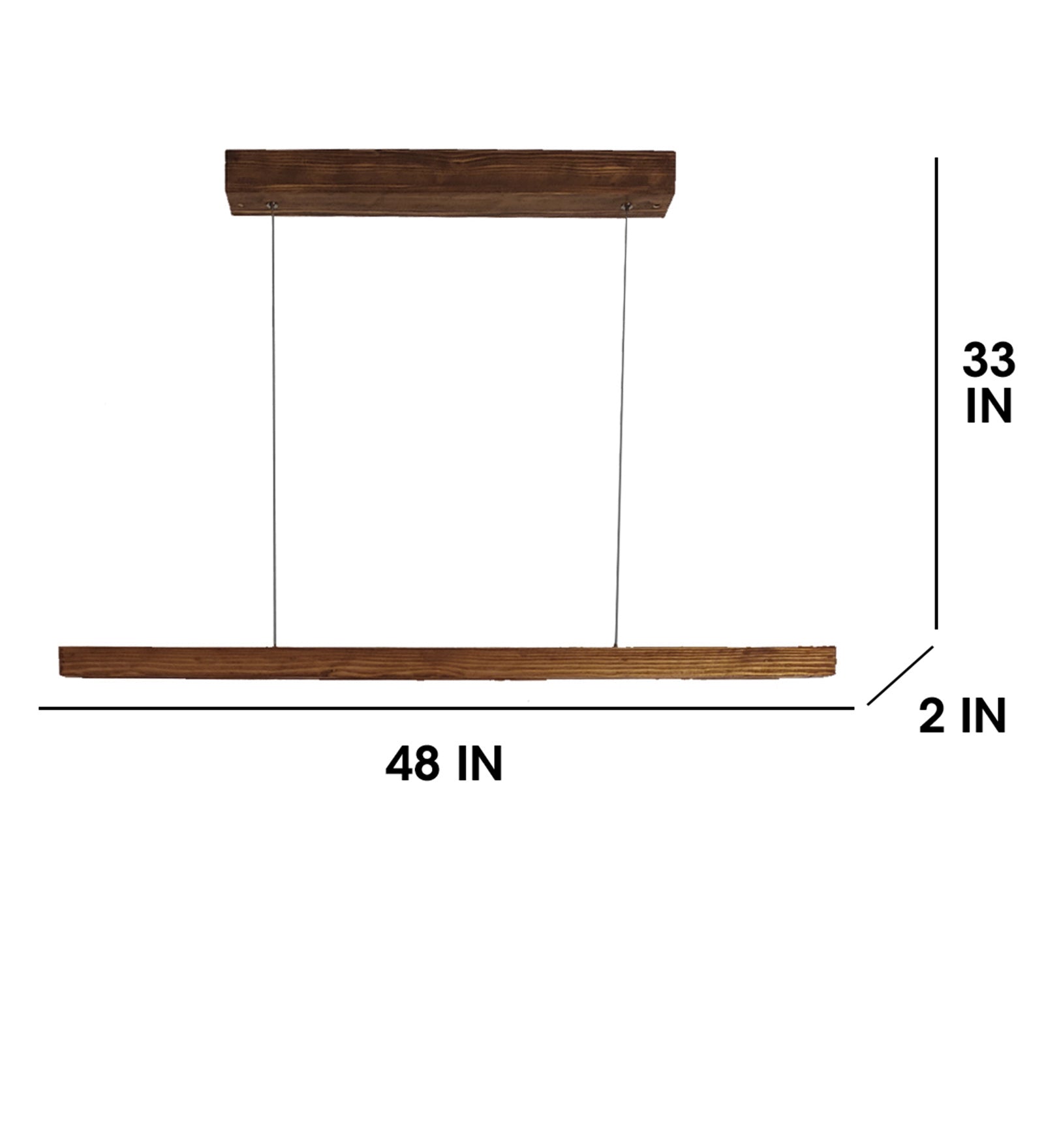 Brigitte 48 Brown Wooden LED Hanging Lamp-ArtyCraftz.com