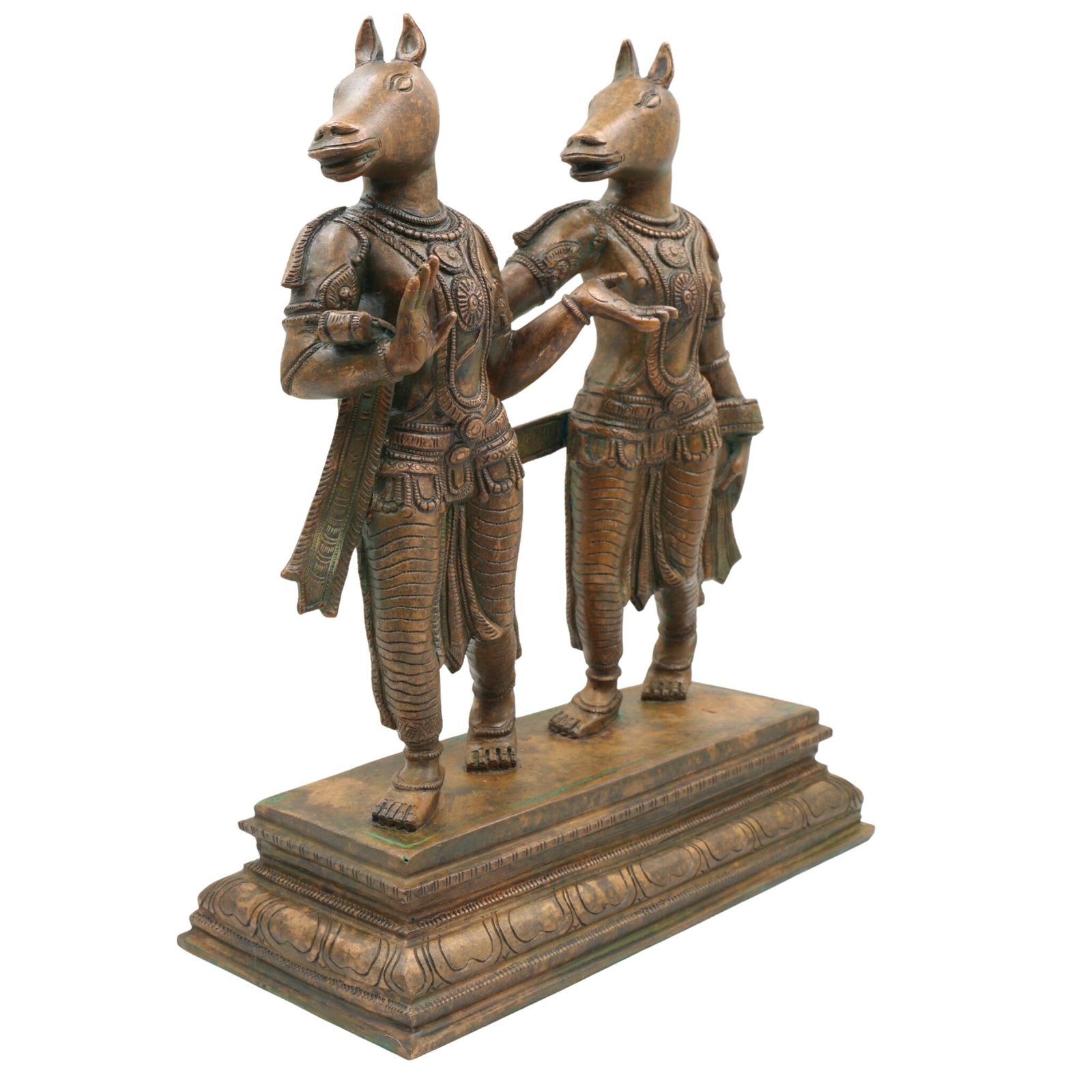 Bronze Ashwini Kumar Idols on Base-ArtyCraftz.com