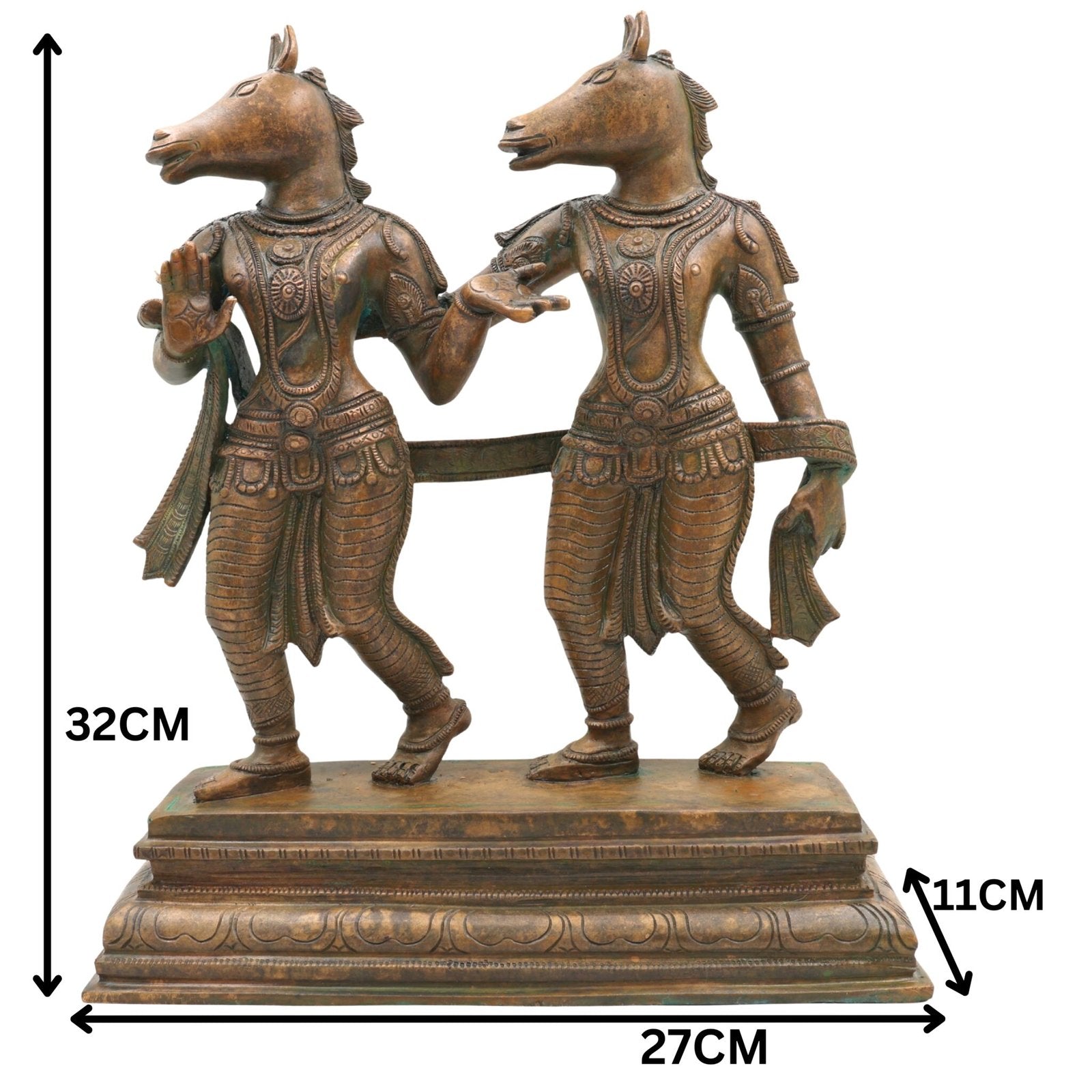 Bronze Ashwini Kumar Idols on Base-ArtyCraftz.com
