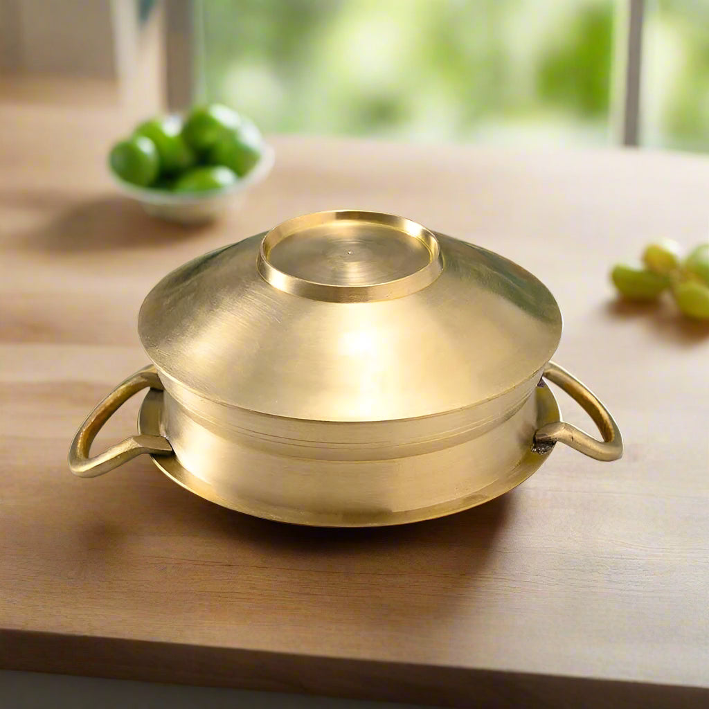 Bronze Handi with Lid-ArtyCraftz.com