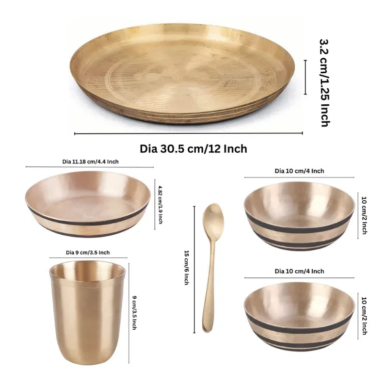 Bronze (Kansa) Dinner Set - ArtyCraftz