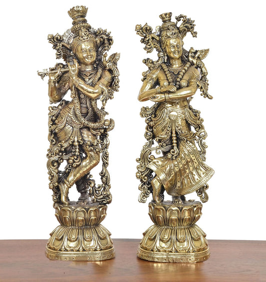 Bronze Radha Krishna Idol-ArtyCraftz.com