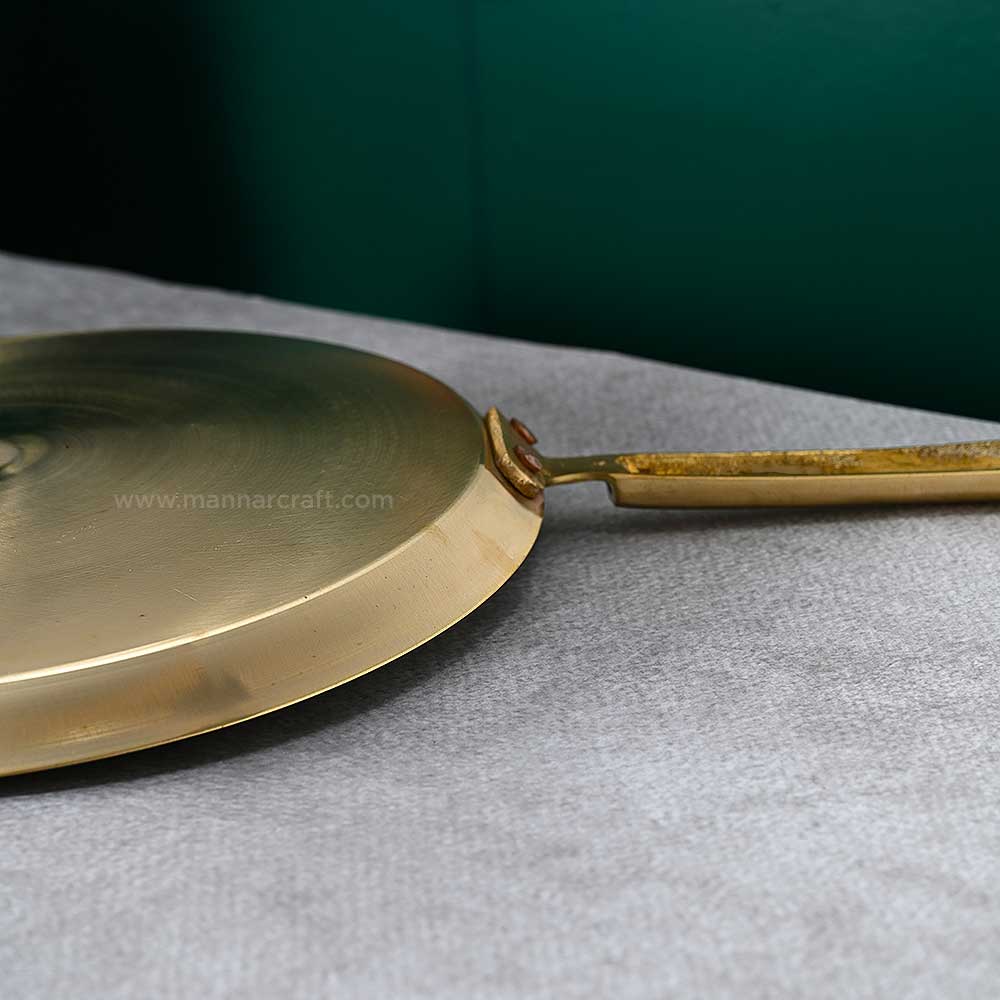 Bronze Tawa Pan with Long Handle-ArtyCraftz.com