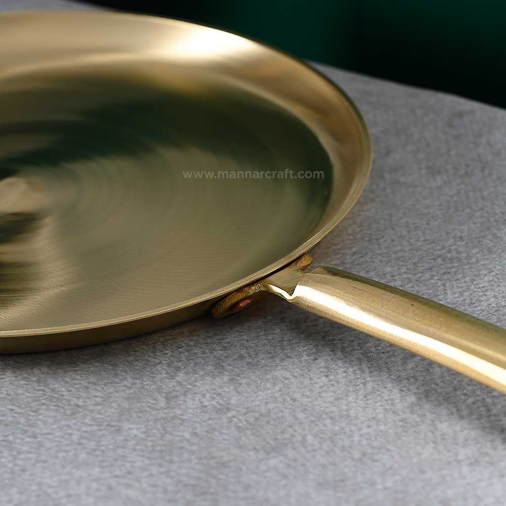 Bronze Tawa Pan with Long Handle-ArtyCraftz.com