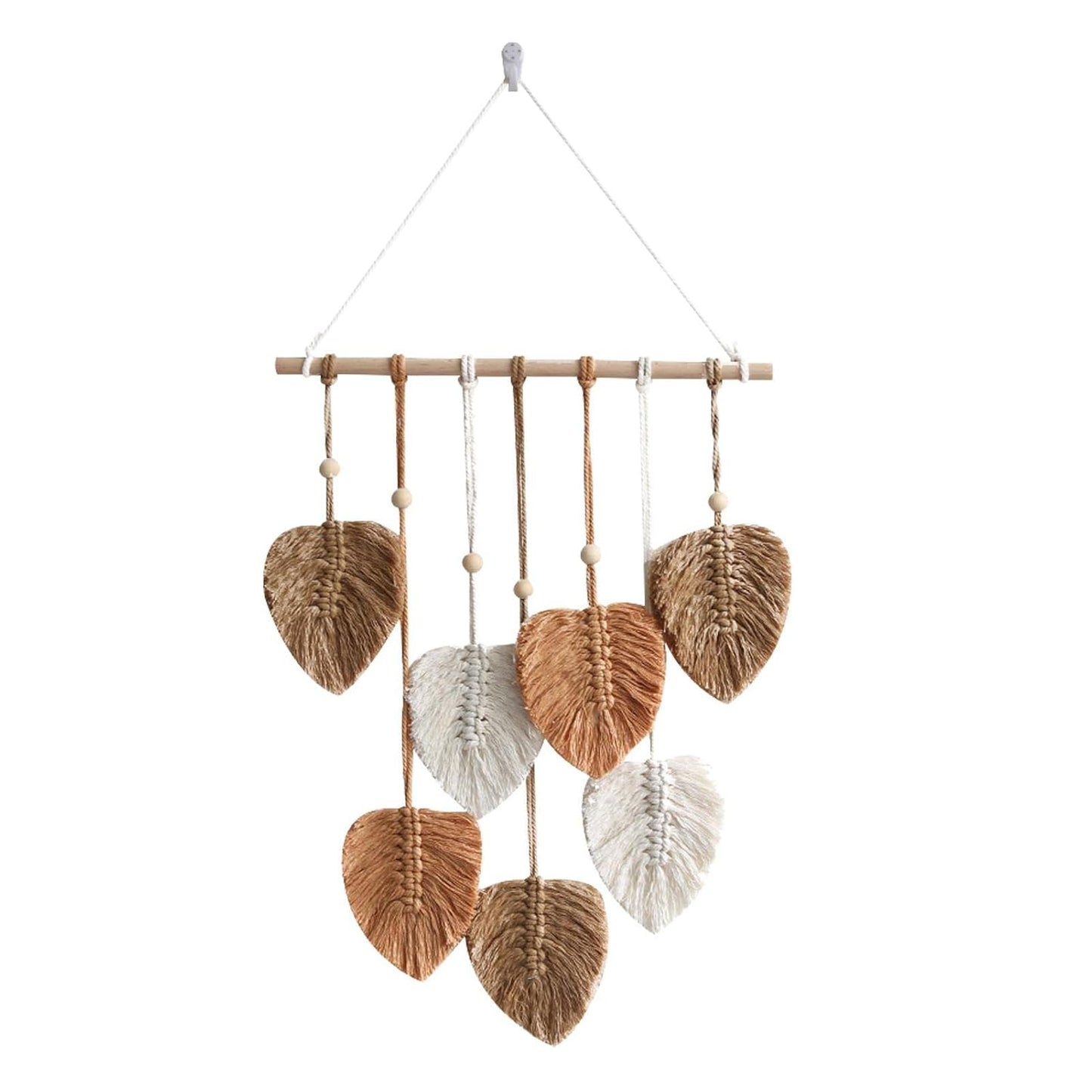 Brown Macrame Leaf Wall Hanging-ArtyCraftz.com