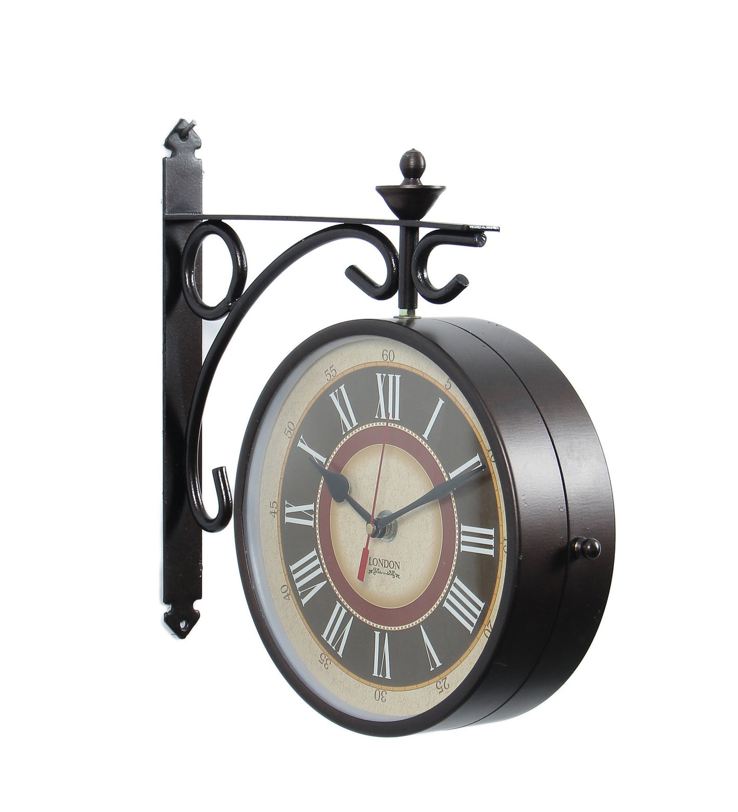 Brown Metal Analog Platform Clock