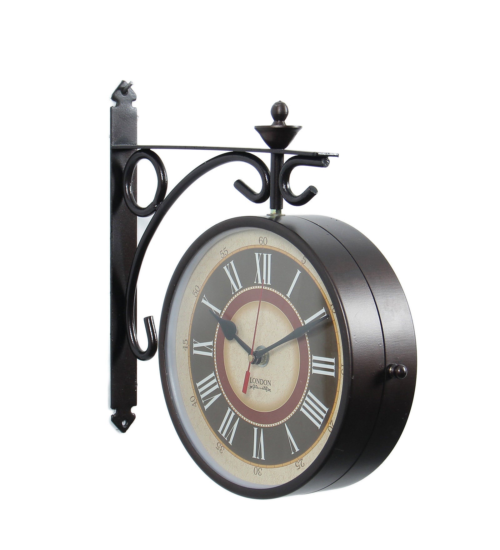 Brown Metal Analog Platform Clock