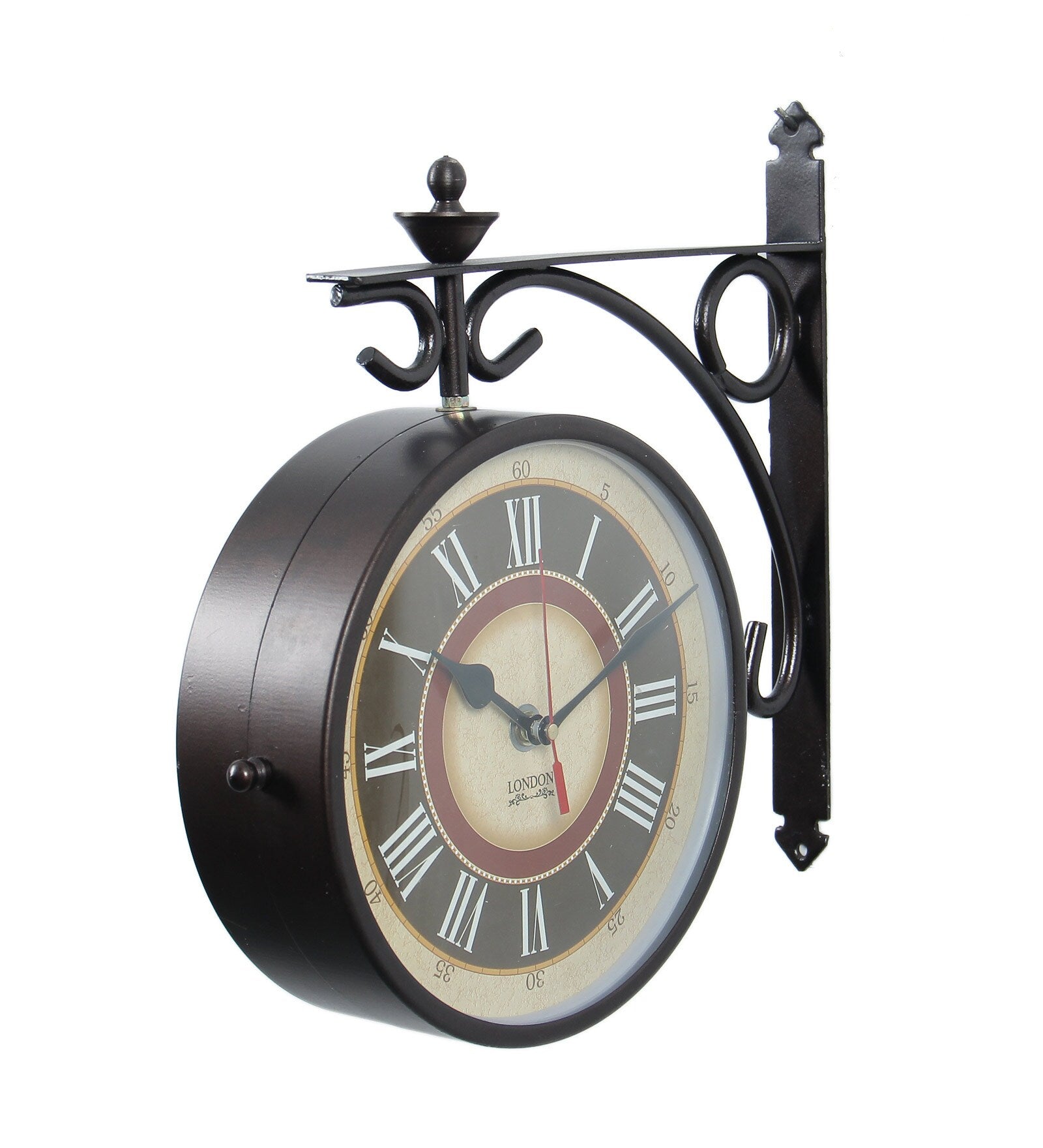 Brown Metal Analog Platform Clock