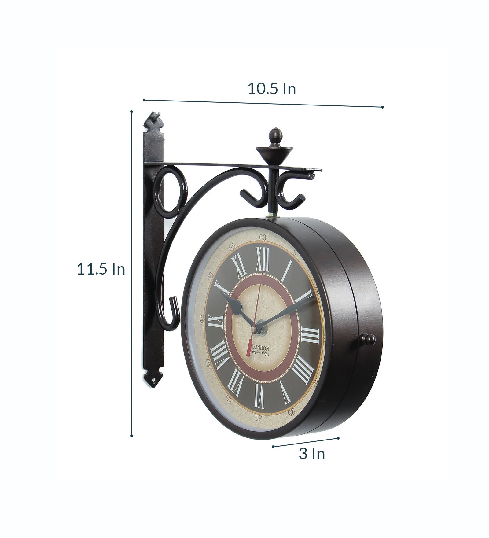 Brown Metal Analog Platform Clock