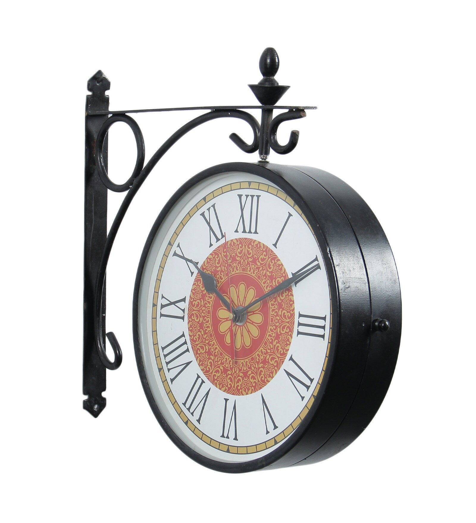 Brown Metal Baroque Platform Clock